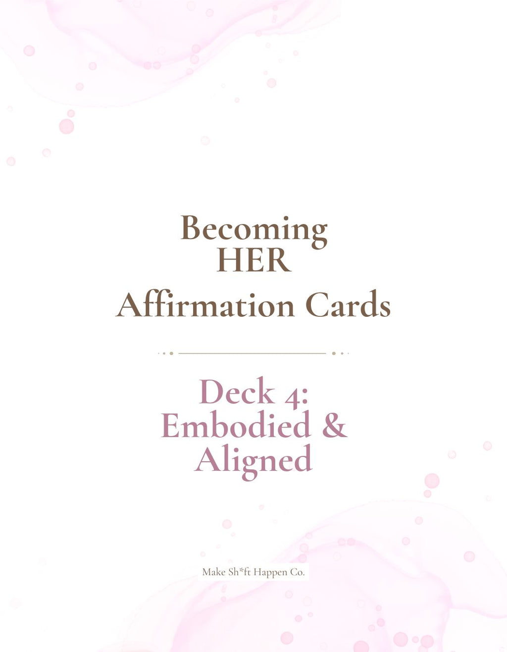 Becoming HER Affirmation Cards - 4 Decks - TOTAL 75 CARDS (DIGITAL)