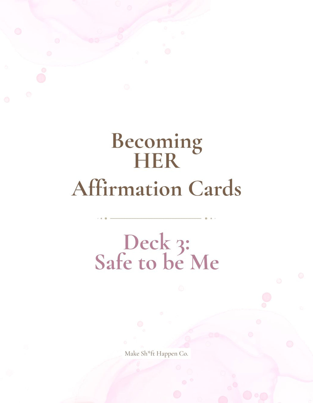 Becoming HER Affirmation Cards - 4 Decks - TOTAL 75 CARDS (DIGITAL)
