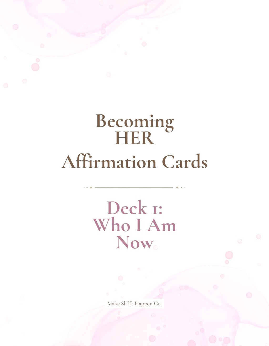 Becoming HER Affirmation Cards - 4 Decks - TOTAL 75 CARDS (DIGITAL)