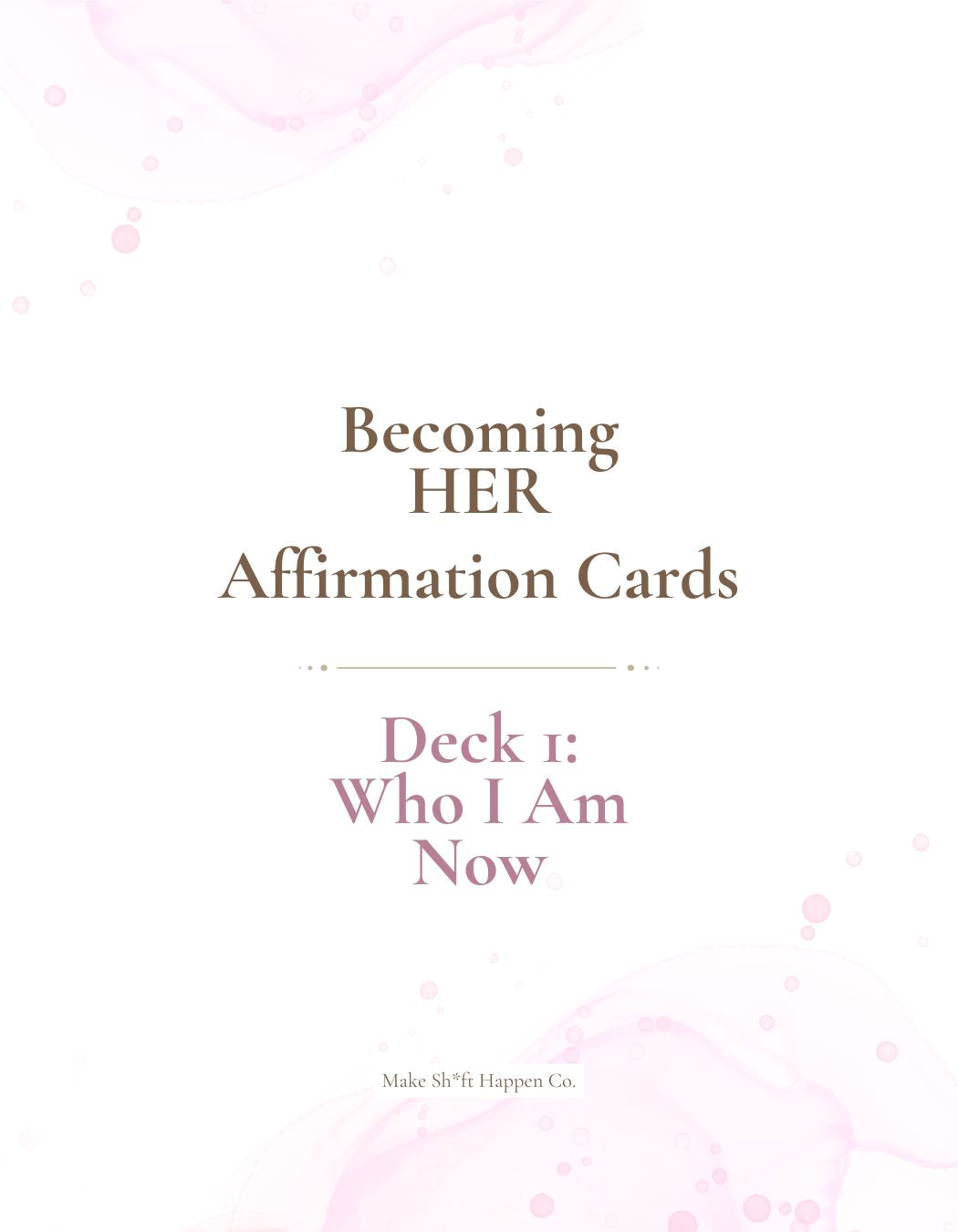Becoming HER Affirmation Cards - 4 Decks - TOTAL 75 CARDS (DIGITAL)