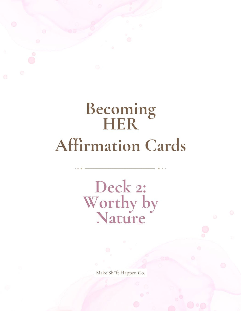Becoming HER Affirmation Cards - 4 Decks - TOTAL 75 CARDS (DIGITAL)